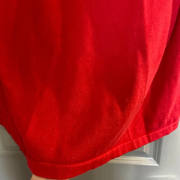 Quacker Factory Women's Size 1X Red Beaded Sleigh & Reindeer Christmas Sweater - Picture 10 of 10